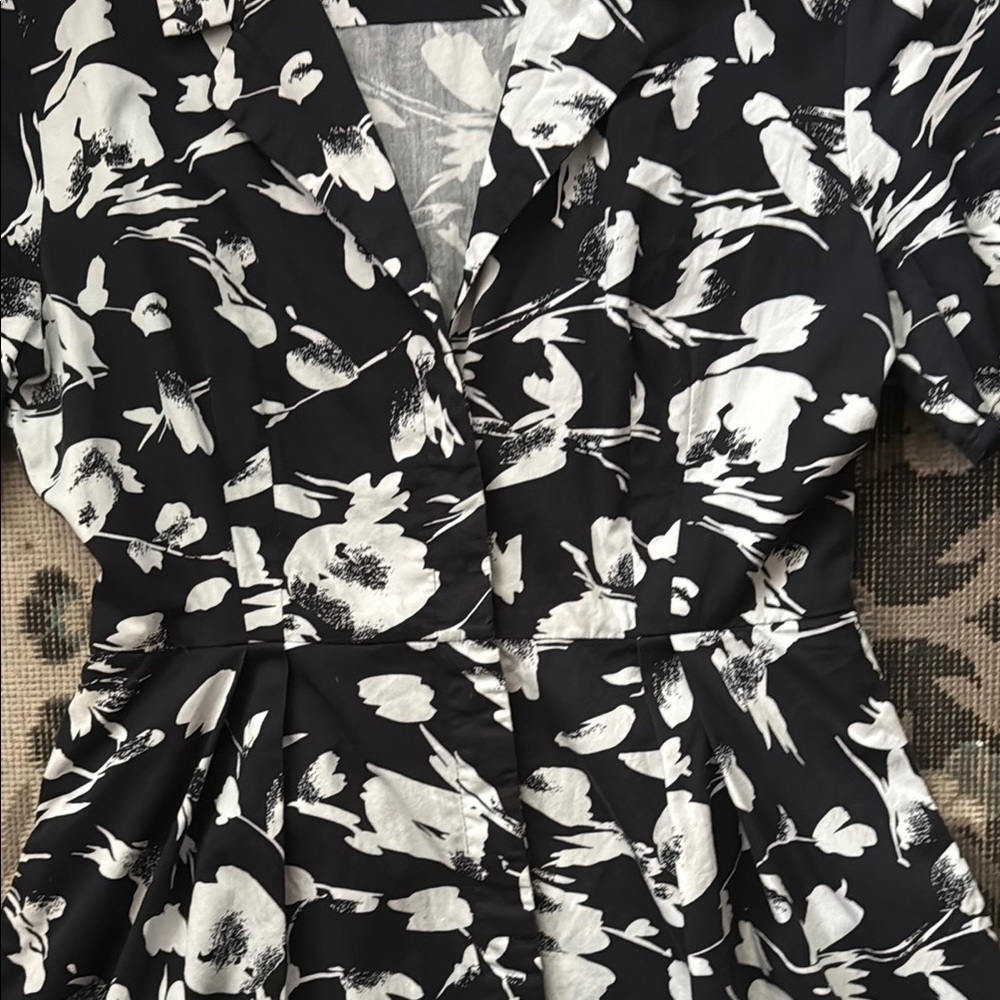 Jason Wu Black and White Knee-Length A-Line Dress - Picture 4 of 9